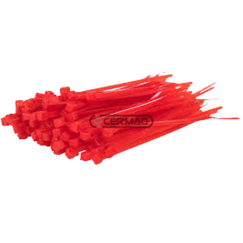 Fascette per cablaggi Colore Rosso Lunghezza 140x3.5 mm COMPATIBILE - 37199