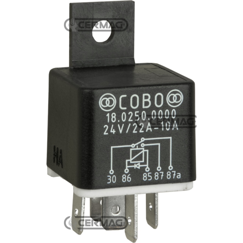 Relé con diodo 24V 22/10A COMPATIBLE - 36742