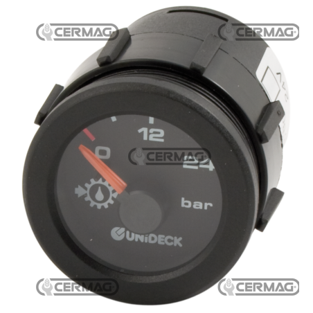 Electric oil pressure gauge Voltage 24 V Scale 0÷24 Bar COMPATIBLE - 35646 | NewgardenAgri.com