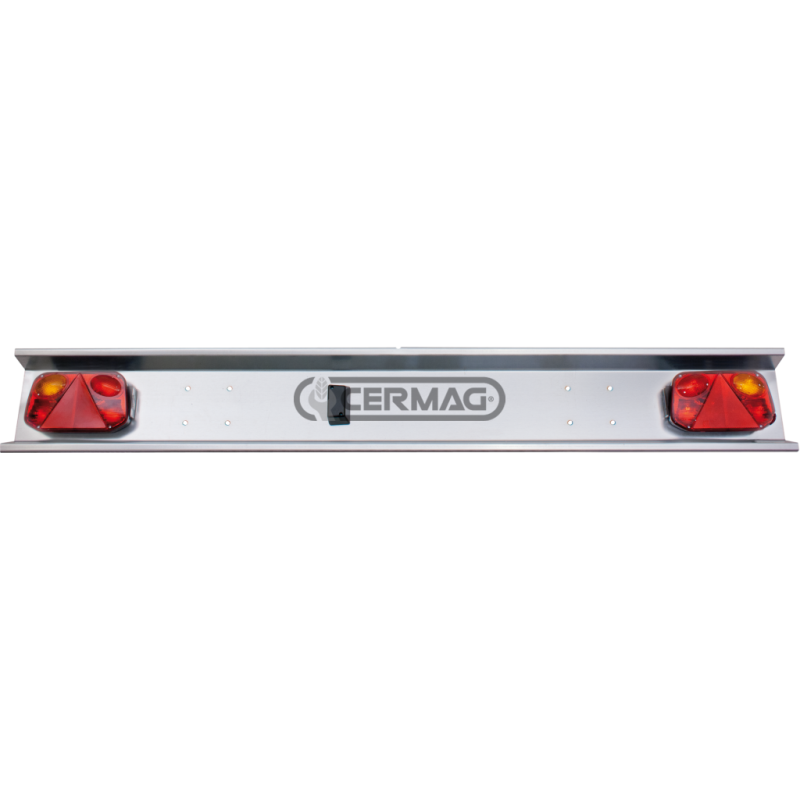 Paragolpes trasero con luces para remolques agrícolas - 12V Longitud 2200 mm COMPATIBLE - 36411