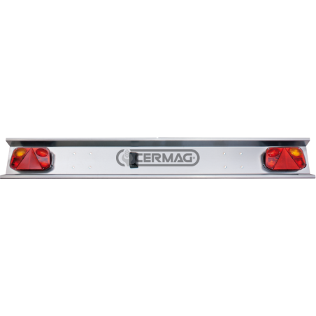 Paragolpes trasero con luces para remolques agrícolas - 12V Longitud 2200 mm COMPATIBLE - 36411 | NewgardenAgri.com