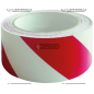 Right retro-reflective adhesive warning tape Color Red-white Roll 11.5 m COMPATIBLE - 36757
