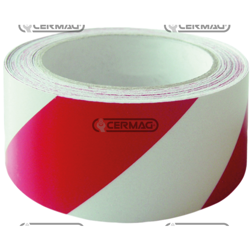 Cinta Adhesiva Retrorreflectante de Advertencia Izquierda Color Rojo-blanco Rollo 11,5 m COMPATIBLE - 36758