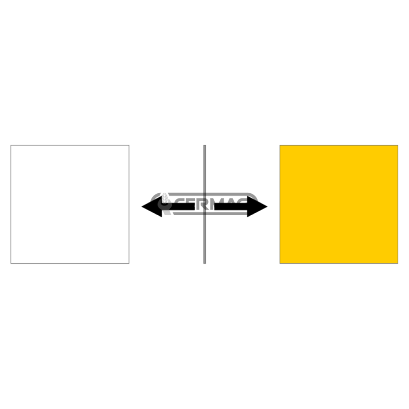 Yellow white square bilateral panel for replacement plates COMPATIBLE - 35750
