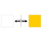 Yellow white square bilateral panel for replacement plates COMPATIBLE - 35750