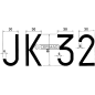 Adhesive symbol for repeater plates and replacement panels Letter E COMPATIBLE - 35755