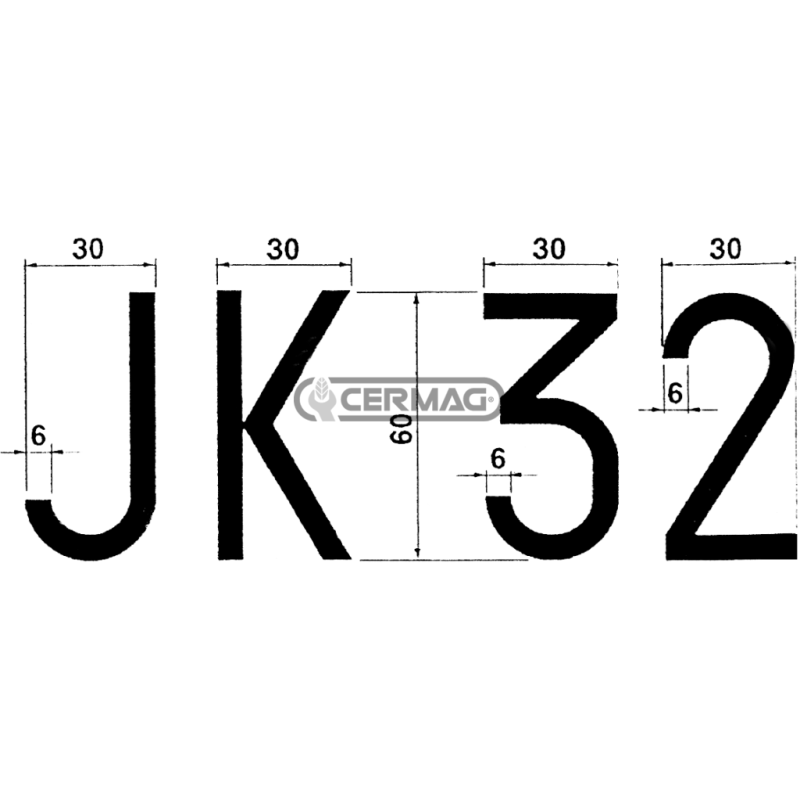 Adhesive symbol for repeater plates and replacement panels Number 2 COMPATIBLE - 35774