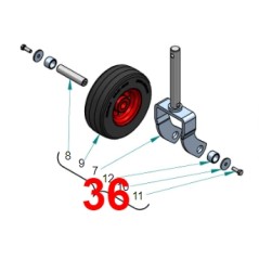 Gabel und halbflaches Rad 9X3.50-4 für PERUZZO Frontmulcher | NewgardenAgri.com