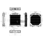 Radiatore in rame per FIAT - NEW HOLLAND Dimensioni LxHxP 515x655x100 mm COMPATIBILE - 12774