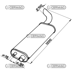 Silencieux COMPATIBLE - 12267 | NewgardenAgri.com