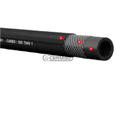 Fuel hose approved ISO 7840A1 - SAE J 1527 Diameter 10x17 mm Roll 10 m COMPATIBLE - 13469 | NewgardenAgri.com