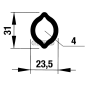 Internal tube Limone Profile 00a - 23.5x31 mm Length 3000 mm COMPATIBLE - 30391