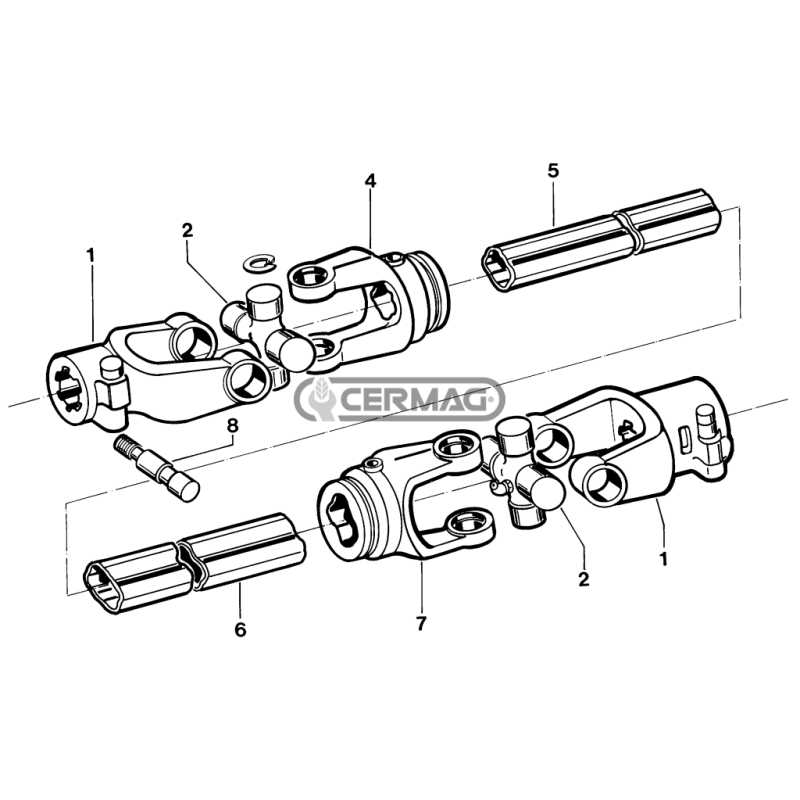 Fourche à bouton Catégorie W240 ancien Profil 1"3/4 - COMPATIBLE Z.6 - 30608