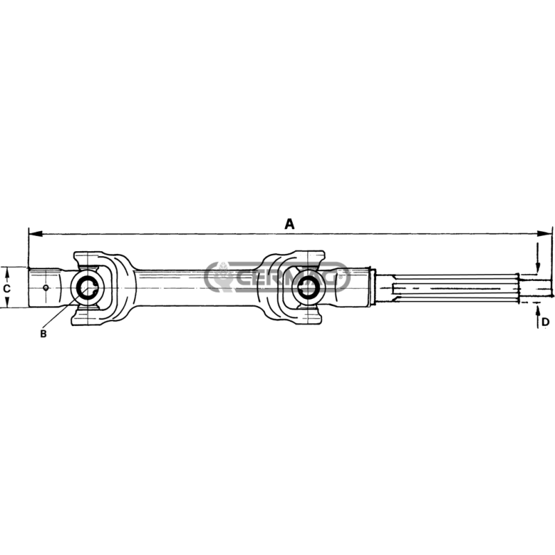 Complete joint for PASQUALI Length 380 mm Cross 22x52 mm COMPATIBLE - 31445