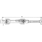 Complete joint for PASQUALI Length 380 mm Cross 22x52 mm COMPATIBLE - 31445