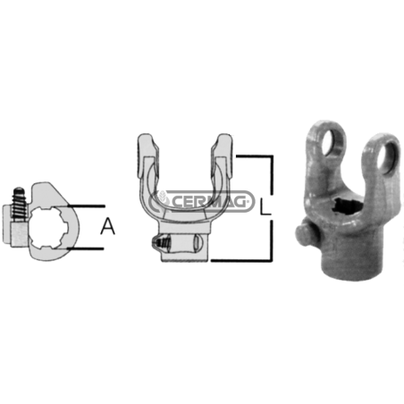 FIXATION FOURCHES AVEC BOUTON 18x47 COMPATIBLE - 31457 | NewgardenAgri.com