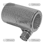 Bussola scanalata con bullone Profilo 1"3/8-Z.21 COMPATIBILE - 30949