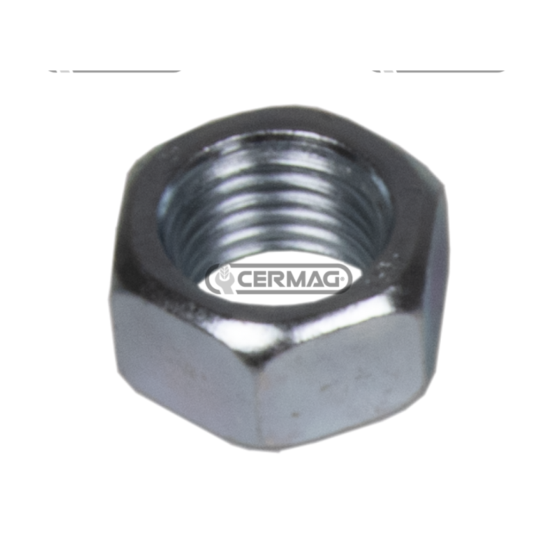 Ecrou hexagonal moyen galvanisé blanc Filetage M12x1,75 COMPATIBLE - 64898