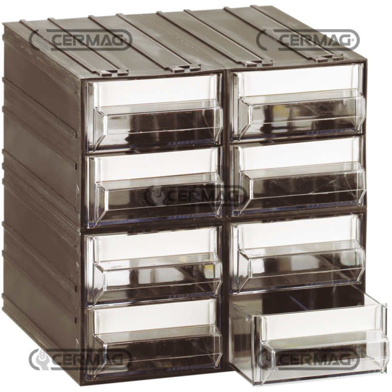 Cómoda modular con 8 cajones L 101 - P 198 - H 48 mm COMPATIBLE - 62420