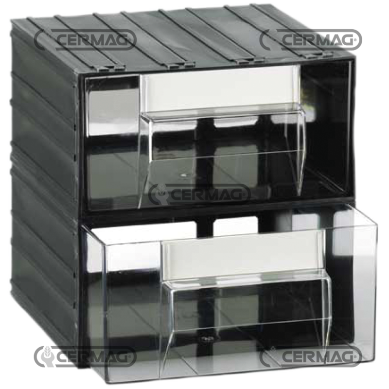 Cómoda modular con 2 cajones L 212 - P 198 - H 103 mm COMPATIBLE - 64464