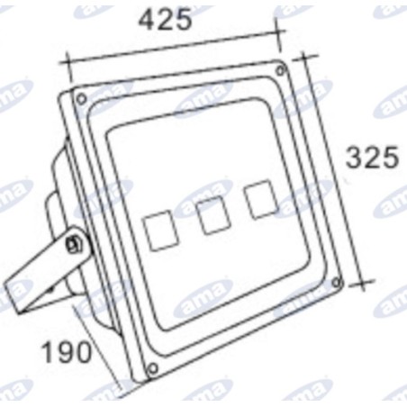 Proiettore civile a Led 425x325x240 mm 100-277V 150W 13500LM macchina agricola