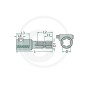 Extension with farm tractor push button 1 38/'' 21 teeth 6147500138121175