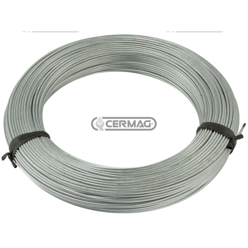Fune spiroidale in acciaio zincato Diametro fune 2,5 mm Numero di fili 19 COMPATIBILE - 60027