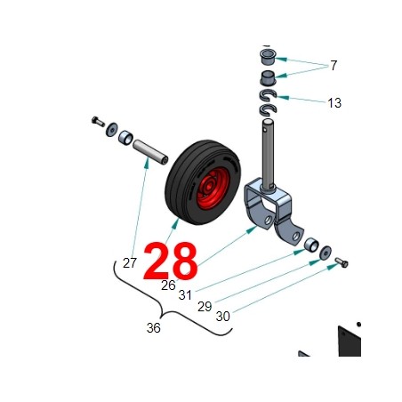 Raddurchmesser 280 mm für Frontschlegelmäher PERUZZO TEG SPECIAL HD | NewgardenAgri.com
