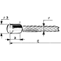 Accelerator cable with cylindrical head Ø 3x3 Cable diameter 1.2 mm Length 2000 mm COMPATIBLE - 61892