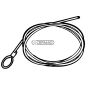 Cavo freno con testa a cappio Ø 3 mm Lunghezza 2500 mm COMPATIBILE - 60624
