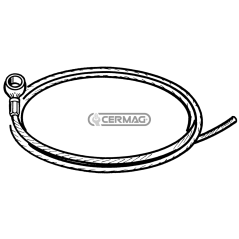 Câble avec œillet pour frein et différentiel Longueur 3000 mm Diamètre 1,9 mm COMPATIBLE - 65219 | NewgardenAgri.com