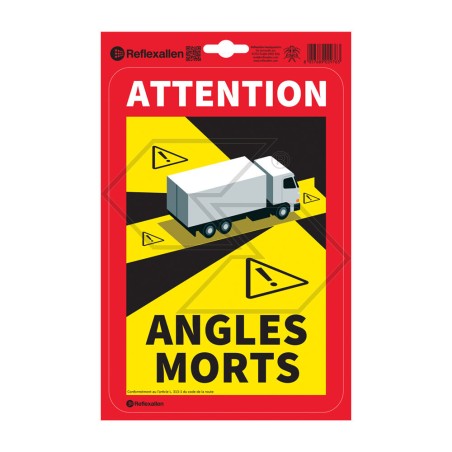 Panneau d'avertissement d'angle mort 17 x 25 cm pour véhicules lourds A28384 | NewgardenAgri.com