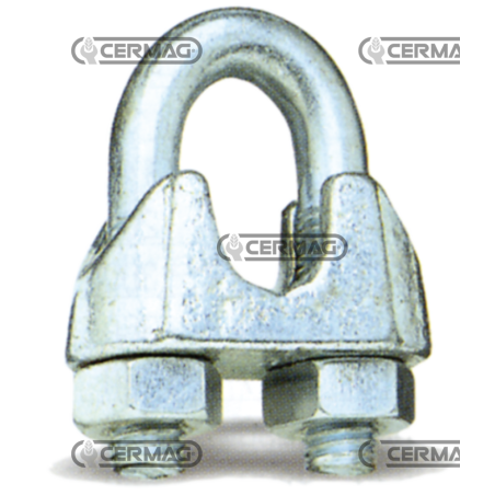 Galvanized U-bolt clamp Size 10 mm Rope diameter 8 - 10 mm COMPATIBLE - 60097 | NewgardenAgri.com