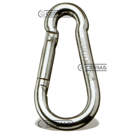 Galvanized fireman's carabiner Size 9x90 Working load 700 kg COMPATIBLE - 60767 | NewgardenAgri.com