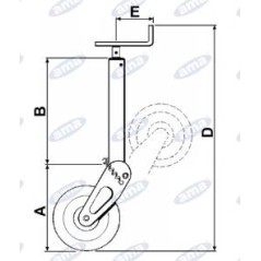 Crank arm with semi-automatic tilting and locking for AMA trailer
