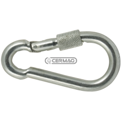 Verzinkter Feuerwehrkarabiner mit Ringmutter. Seildurchmesser 10 mm. Belastung 200 kg. KOMPATIBEL - 61912 | NewgardenAgri.com