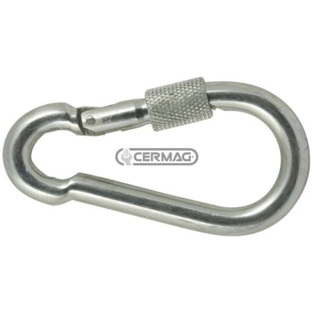 Verzinkter Feuerwehrkarabiner mit Ringmutter. Seildurchmesser 10 mm. Belastung 200 kg. KOMPATIBEL - 61912 | NewgardenAgri.com