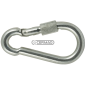 Galvanized fireman's carabiner with ring nut Rope diameter 10 mm Load 200 kg COMPATIBLE - 61912