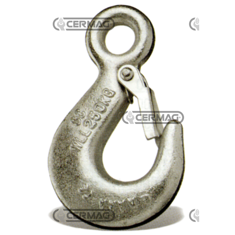 Eye lifting hook with safety device Load 1000 kg COMPATIBLE - 60341