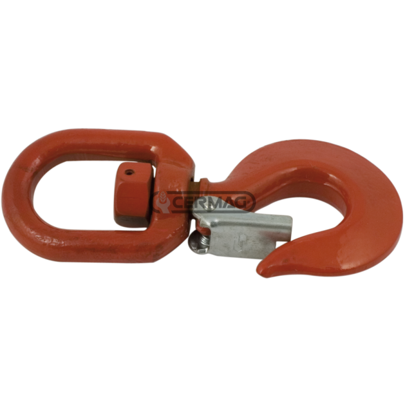 Carbon swivel hook with safety catch Load 2000 kg COMPATIBLE - 61931