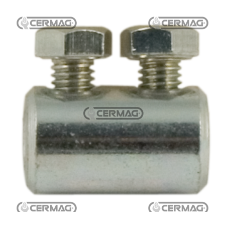 Klemme mit doppelseitiger Schraube. Kabeldurchmesser 4 mm. KOMPATIBEL – 62985 | NewgardenAgri.com