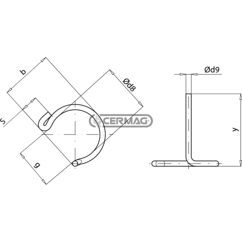 Sicherheitsfeder für Eckverbindungen KOMPATIBEL - 64956