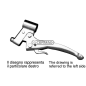 LEVIERS D'EMBRAYAGE AVEC ARRÊT AUTOMATIQUE AVEC PINCE Ø25/27mm COMPATIBLE - 62440