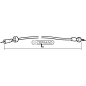 Cavo completo trasmissione cronogirometro Lunghezza - L 1370 mm COMPATIBILE - 60826