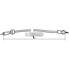 Cavo completo trasmissione cronogirometro Lunghezza - L 1248 mm COMPATIBILE - 62445 | NewgardenAgri.com