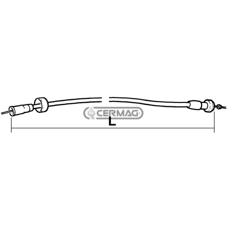 Cable de transmisión del cronómetro completo Longitud - L 1560 mm COMPATIBLE - 62446 | NewgardenAgri.com