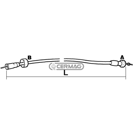 Câble de transmission chronomètre complet Longueur - L 1460 mm COMPATIBLE - 62376 | NewgardenAgri.com