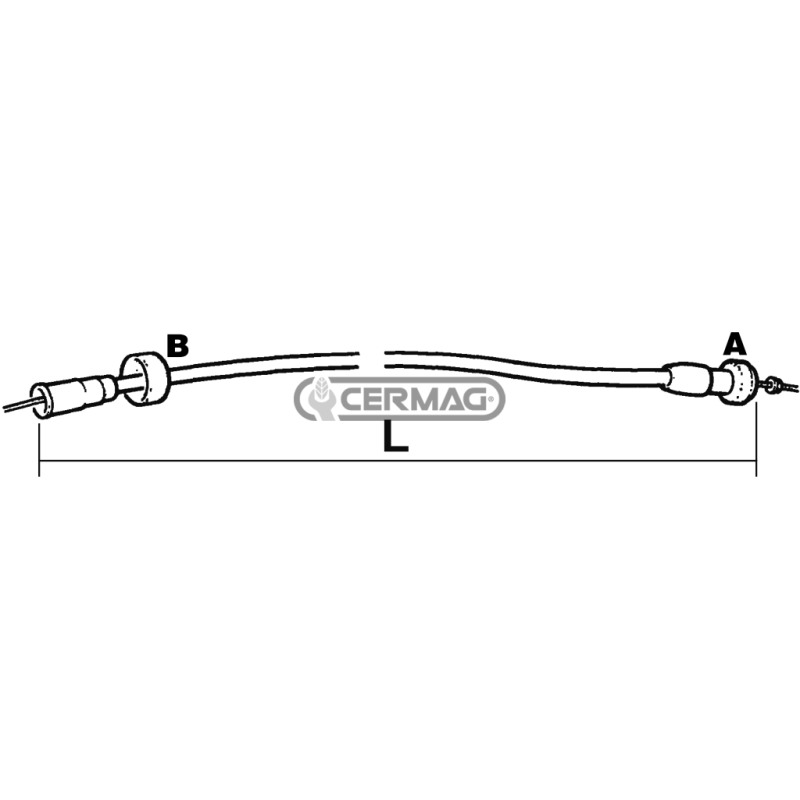 Cavo completo trasmissione cronogirometro Lunghezza - L 1270 mm COMPATIBILE - 62374