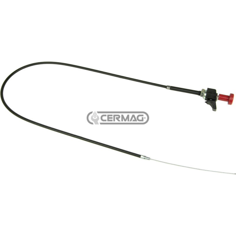 Cavo arresto motore completo con pomello rosso Lunghezza 1230 mm COMPATIBILE - 60810