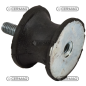 Amortiguador de vibraciones con rosca MACHO/HEMBRA Diámetro 40 mm Rosca M8x20 COMPATIBLE - 60153